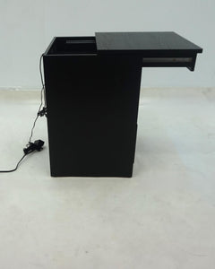 Fabre Black Ash 1-drawer Extendable Top Nightstand Bedside Table - Ornate Home