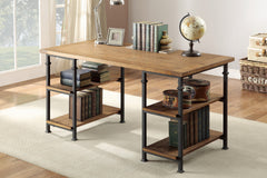 Factory Brown Writing Desk - Ornate Home