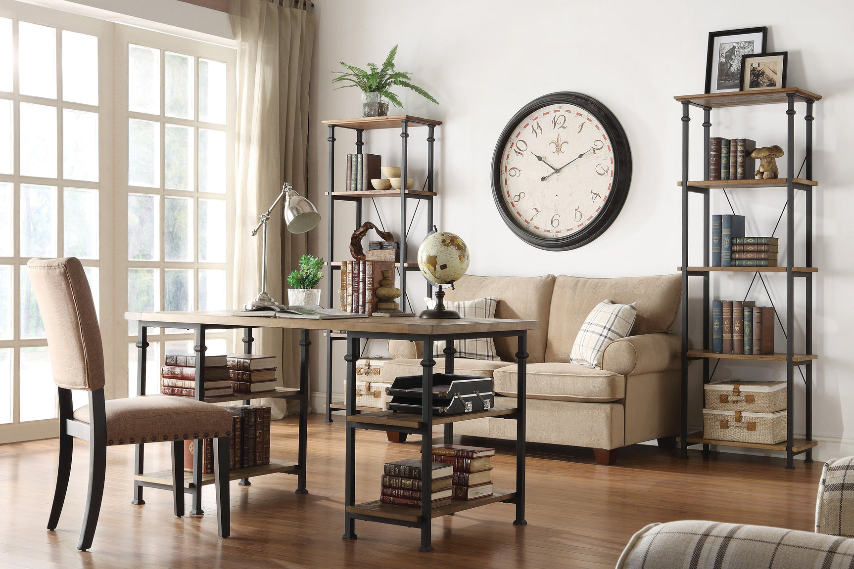 Factory Brown Writing Desk - Ornate Home