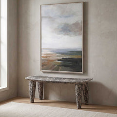 Fade To Black White Wood Bench - Ornate Home