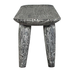 Fade To Black White Wood Bench - Ornate Home