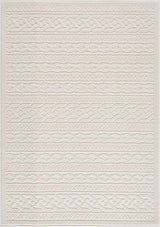 Fadey White 3D Washable Rug - Ornate Home