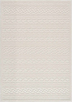 Fadey White 3D Washable Rug - Ornate Home