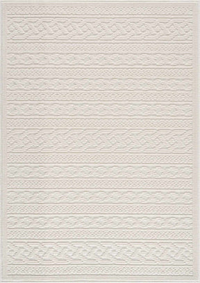 Fadey White 3D Washable Rug - Ornate Home