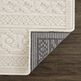 Fadey White 3D Washable Rug - Ornate Home