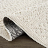 Fadey White 3D Washable Rug - Ornate Home
