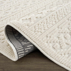 Fadey White 3D Washable Rug - Ornate Home