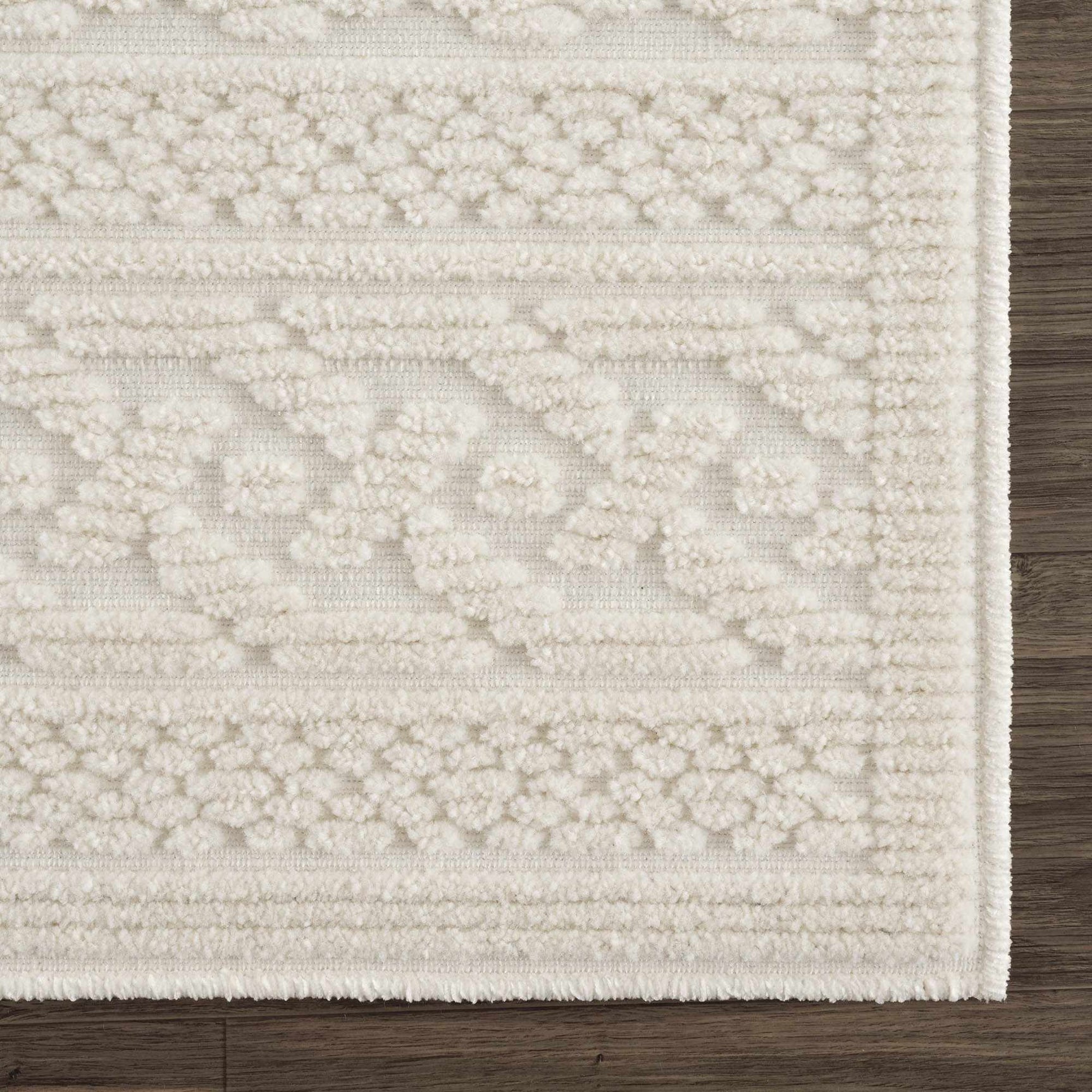 Fadey White 3D Washable Rug - Ornate Home