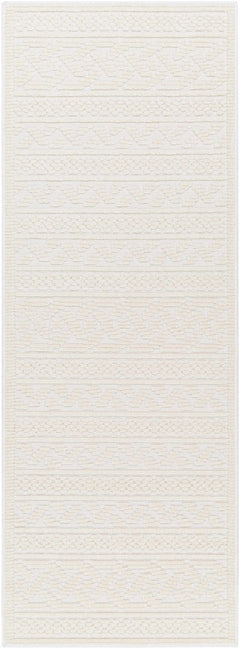 Fadey White 3D Washable Rug - Ornate Home
