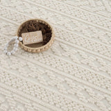 Fadey White 3D Washable Rug - Ornate Home