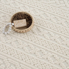 Fadey White 3D Washable Rug - Ornate Home