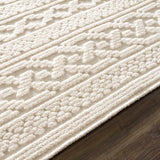 Fadey White 3D Washable Rug - Ornate Home