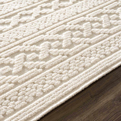 Fadey White 3D Washable Rug - Ornate Home