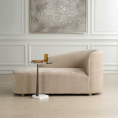Fae Brown Arm Chaise Lounge - Ornate Home