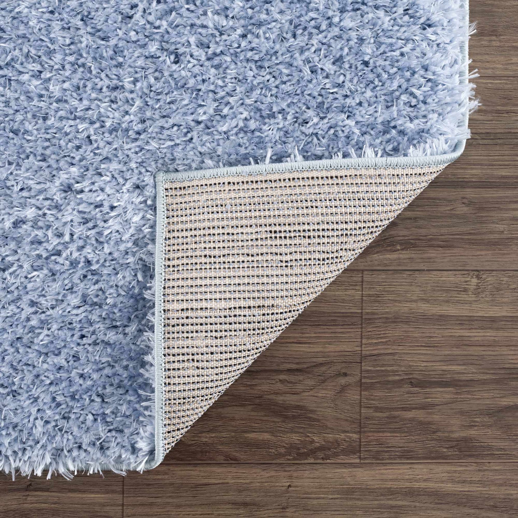 Faina Solid Aqua Shag Washable Area Rug - Clearance - Ornate Home