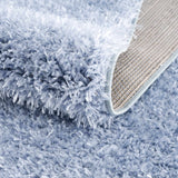 Faina Solid Aqua Shag Washable Area Rug - Clearance - Ornate Home