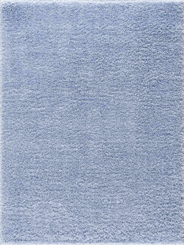 Faina Solid Aqua Shag Washable Area Rug - Clearance - Ornate Home