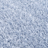 Faina Solid Aqua Shag Washable Area Rug - Clearance - Ornate Home