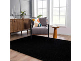 Faina Solid Black Shag Rug Washable - Ornate Home