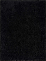 Faina Solid Black Shag Washable Area Rug - Clearance - Ornate Home
