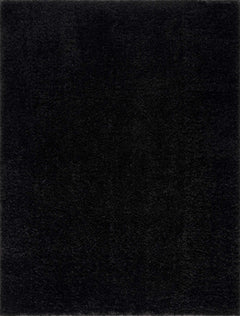 Faina Solid Black Shag Washable Area Rug - Clearance - Ornate Home