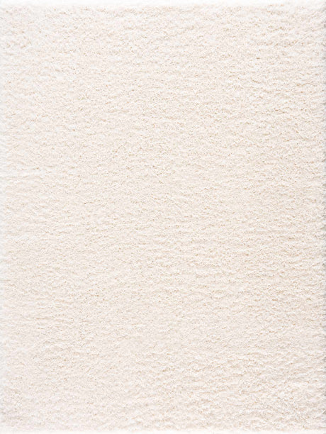 Faina Solid Cream Shag Rug Washable - Ornate Home