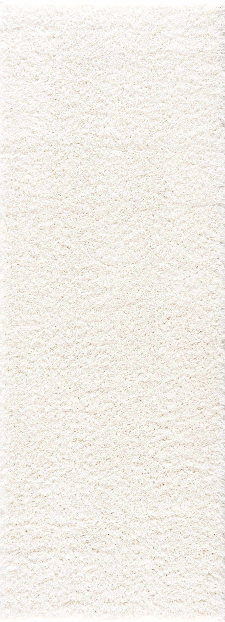 Faina Solid Cream Shag Rug Washable - Ornate Home