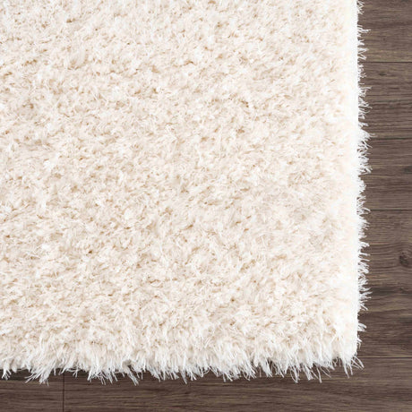Faina Solid Cream Shag Rug Washable - Ornate Home