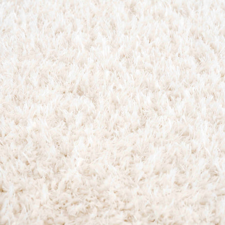 Faina Solid Cream Shag Rug Washable - Ornate Home