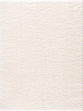 Faina Solid Cream Shag Washable Area Rug - Clearance - Ornate Home