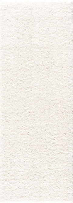 Faina Solid Cream Shag Washable Area Rug - Clearance - Ornate Home