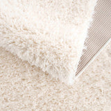 Faina Solid Cream Shag Washable Area Rug - Clearance - Ornate Home