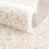 Faina Solid Cream Shag Washable Area Rug - Clearance - Ornate Home