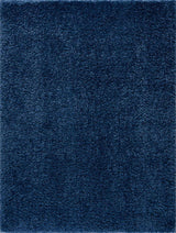Faina Solid Dark Blue Shag Rug Washable - Ornate Home