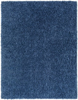 Faina Solid Dark Blue Shag Rug Washable - Ornate Home