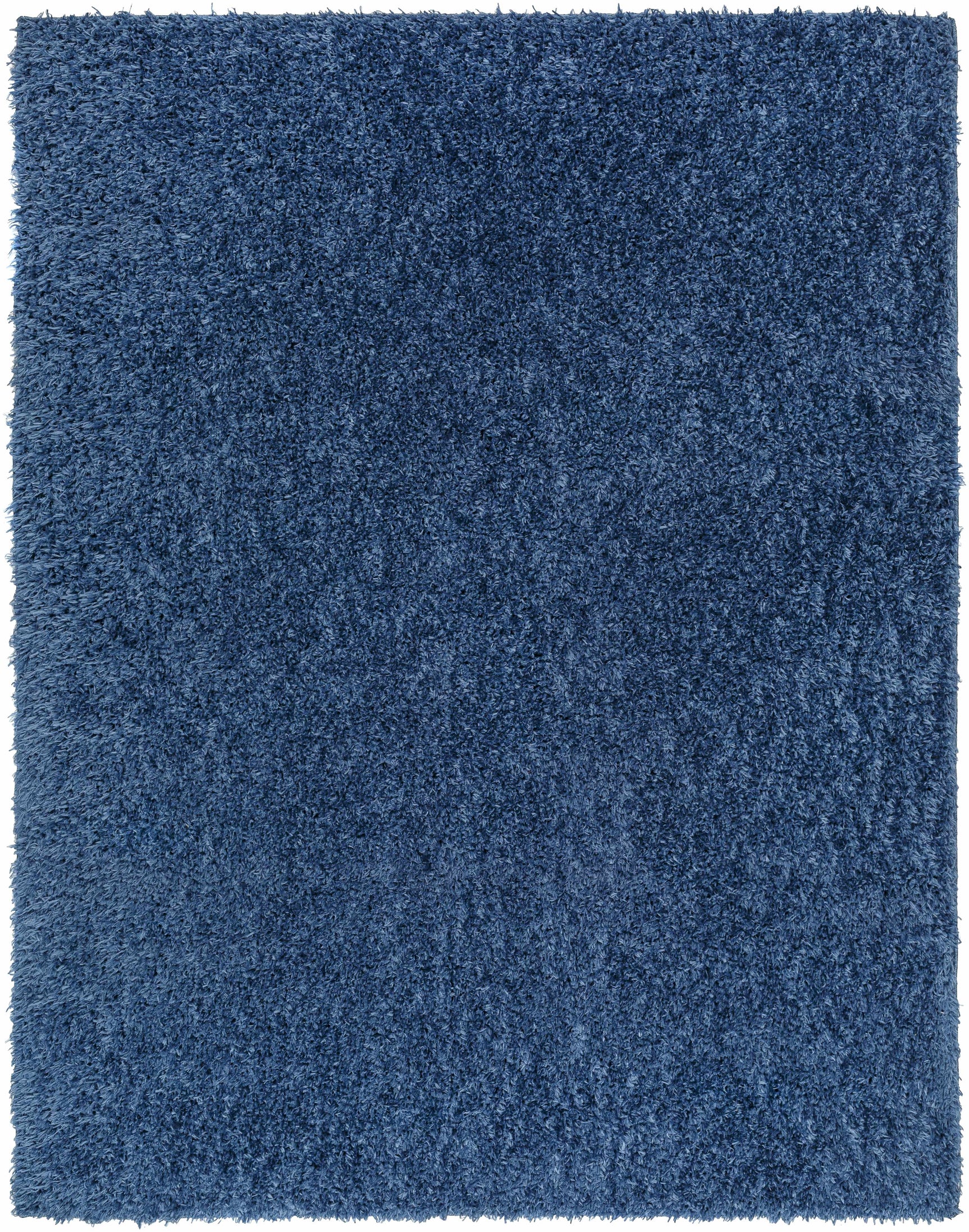 Faina Solid Dark Blue Shag Rug Washable - Ornate Home