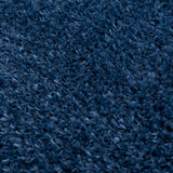 Faina Solid Dark Blue Shag Washable Area Rug - Clearance - Ornate Home