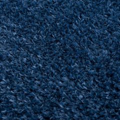 Faina Solid Dark Blue Shag Washable Area Rug - Clearance - Ornate Home
