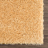 Faina Solid Gold Shag Rug Washable - Ornate Home