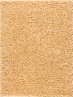 Faina Solid Gold Shag Washable Area Rug - Clearance - Ornate Home