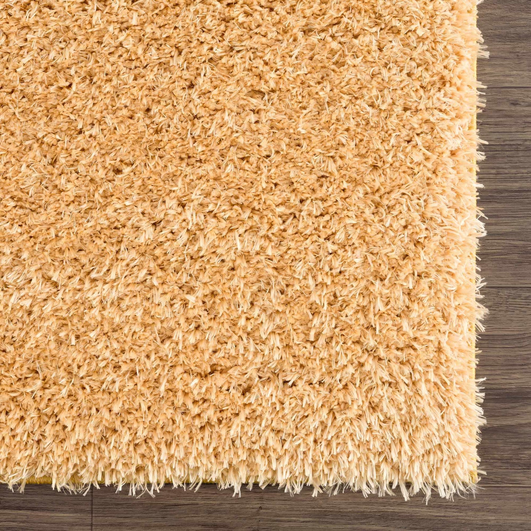 Faina Solid Gold Shag Washable Area Rug - Clearance - Ornate Home