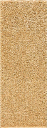 Faina Solid Gold Shag Washable Area Rug - Clearance - Ornate Home
