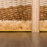 Faina Solid Gold Shag Washable Area Rug - Clearance - Ornate Home