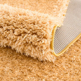 Faina Solid Gold Shag Washable Area Rug - Clearance - Ornate Home