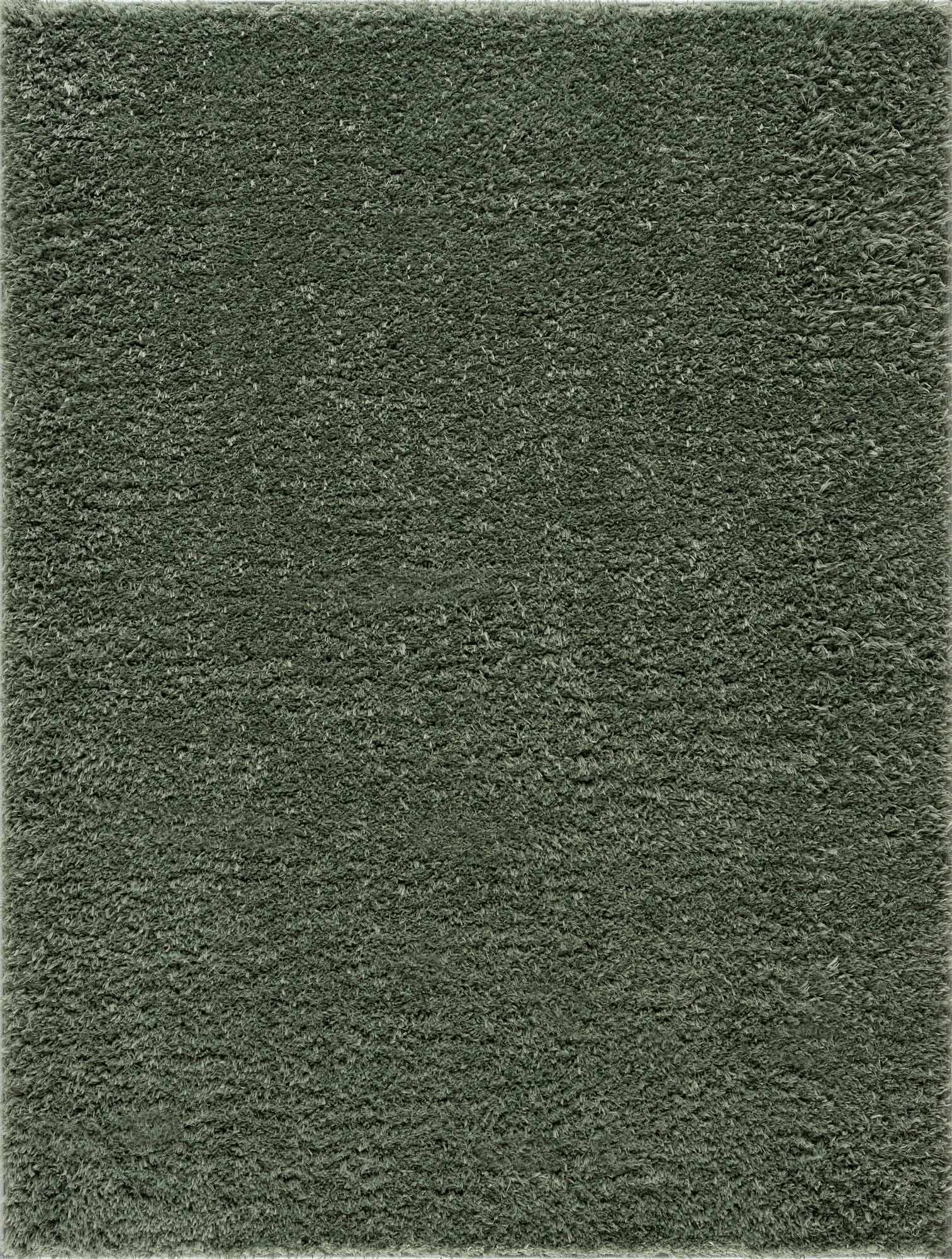 Faina Solid Green Shag Rug Washable - Ornate Home
