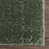 Faina Solid Green Shag Rug Washable - Ornate Home