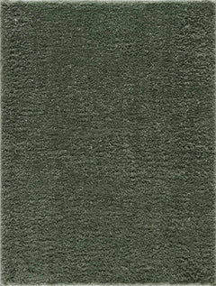 Faina Solid Green Shag Washable Area Rug - Clearance - Ornate Home