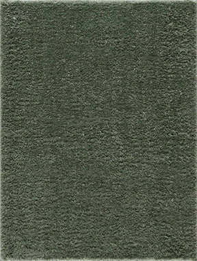 Faina Solid Green Shag Washable Area Rug - Clearance - Ornate Home