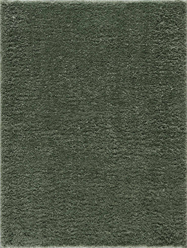 Faina Solid Green Shag Washable Area Rug - Clearance - Ornate Home