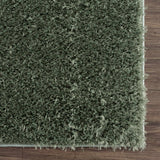 Faina Solid Green Shag Washable Area Rug - Clearance - Ornate Home